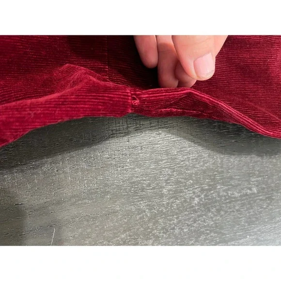 Hollister Red Corduroy Button‎ Front Pinafore Mini Dress Size S Y2K - Picture 9 of 10